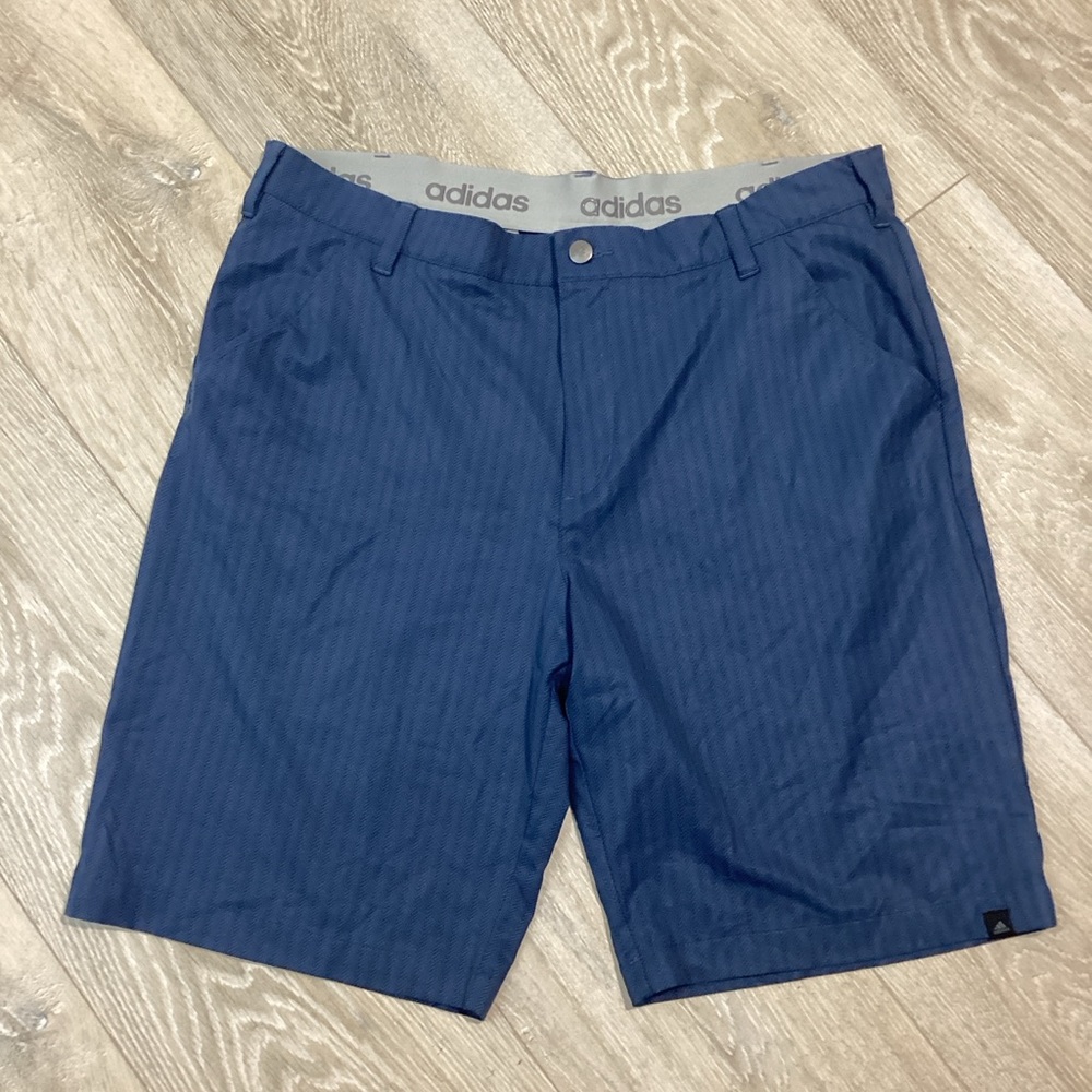 Adidas Men's Striped Blue Athletic Shorts Golf Style Size 36